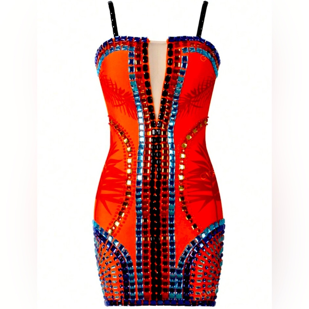 Mini elegant dress for sale. Very cute dress color orange , brand new.